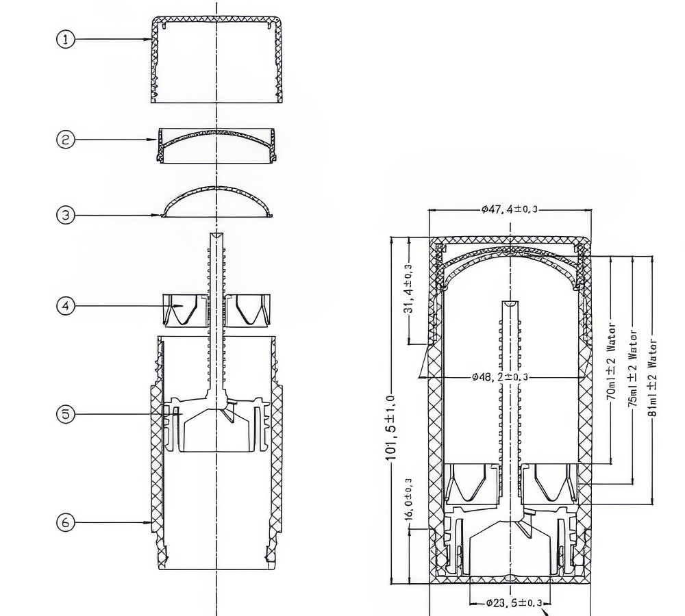 airless bottle D079